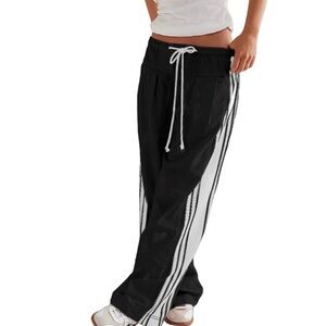 Casual Black and White Women's Joggers